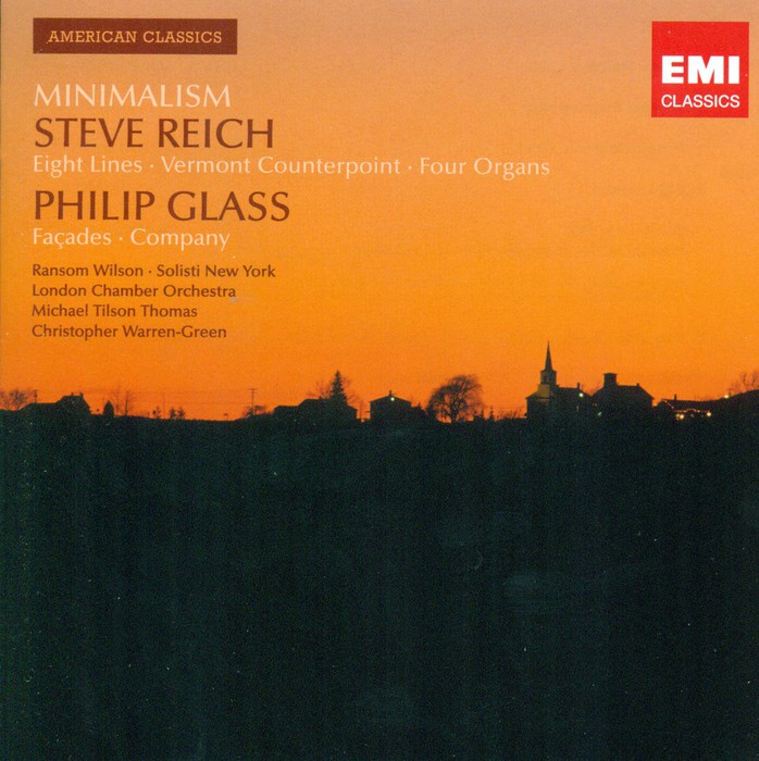 Reich: Eight Lines, Vermont Counterpoint, Four Organs, Glass: Facades, Company