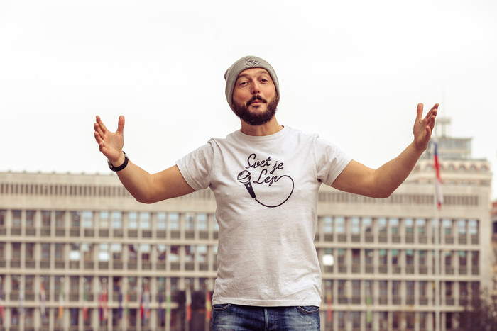 T-Shirt - Moška - Bela - XL