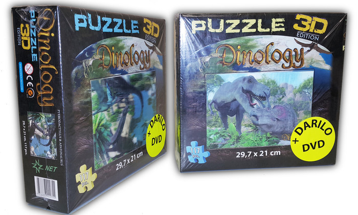 T-Rex &amp; Triceraptor (3D Puzzle+DVD)